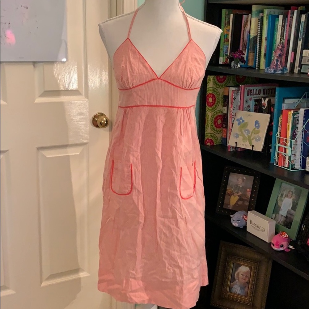 Old Navy NWOT striped halter dress with pockets
